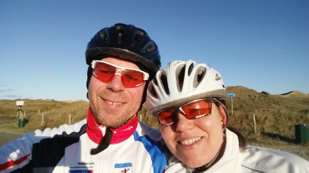 Tijdens de veldtoertocht in Schoorl op 17 januati 2016, heerlijke rit!